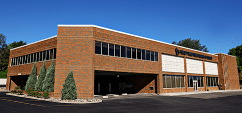 Photograph of First Western Bank & Trust's main location.