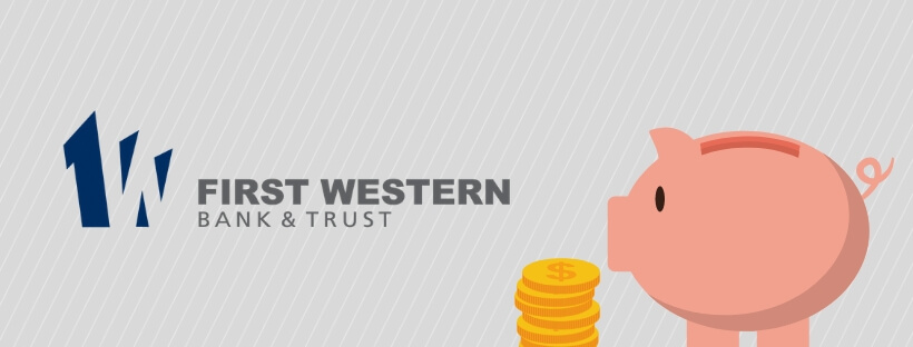 First Western Logo with a piggy bank next to it.