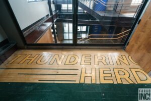 Wood basketball floor from the NDSU "Old Fieldhouse"